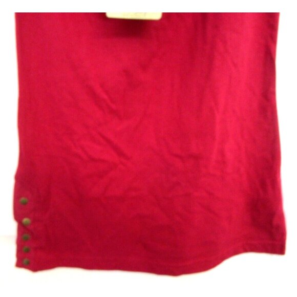 BSK Casual Connection by Bershka Women One Shoulder Top - Medium Cotton Red NWT - Picture 5 of 16